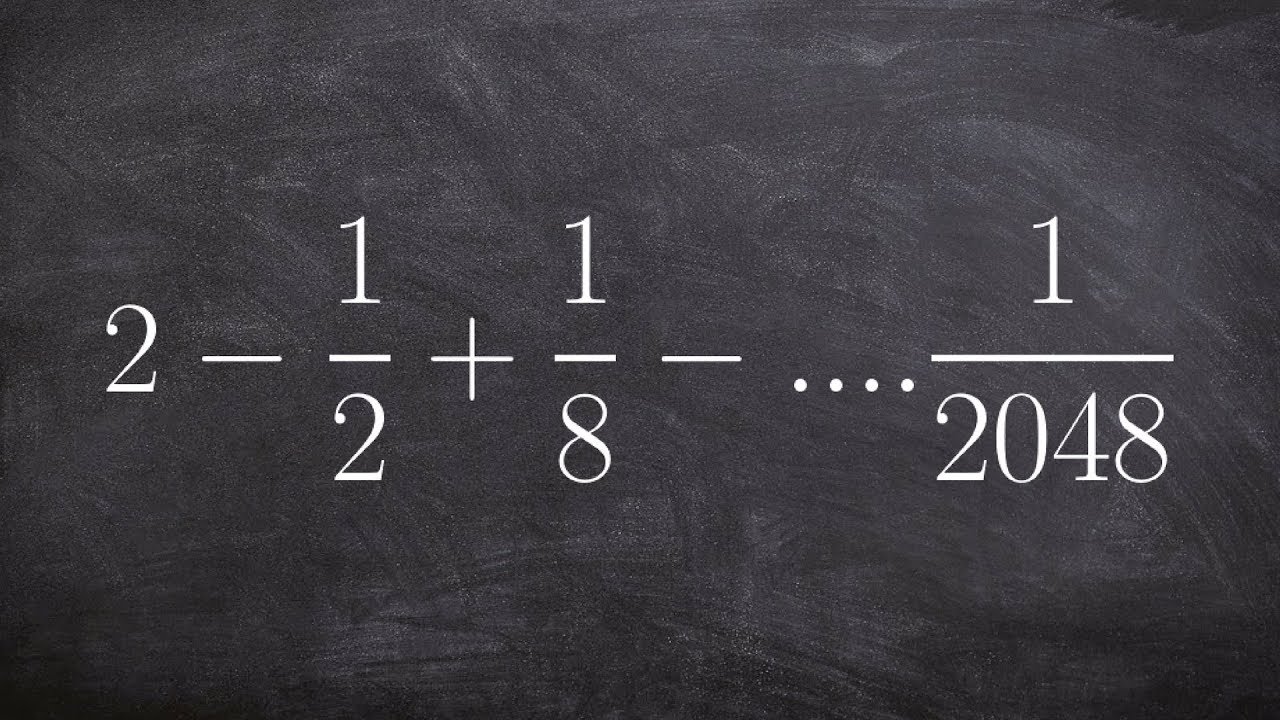 Using summation notation to express the sum of a geometric series