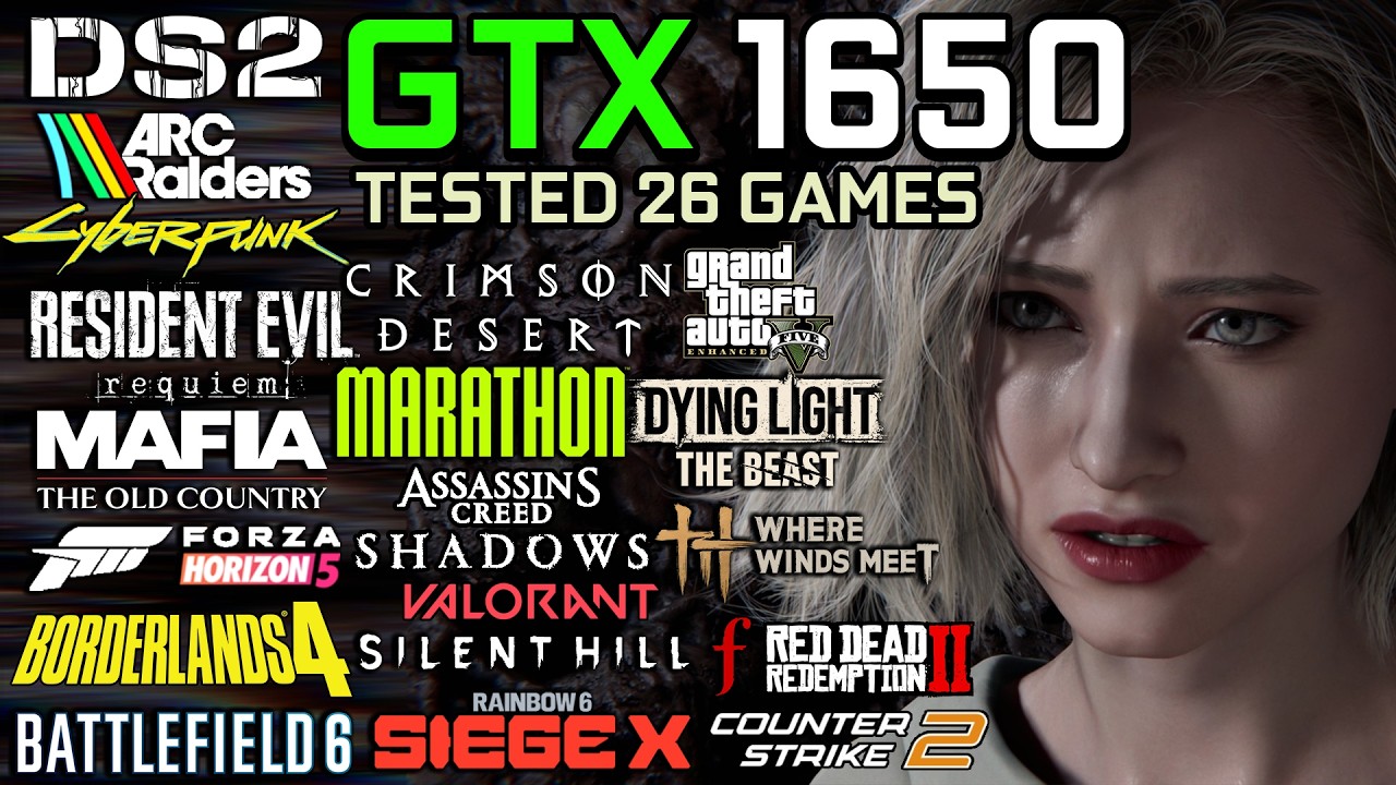 GTX 1650 in 2026 : Test in 26 Games - Gaming Test in 2026