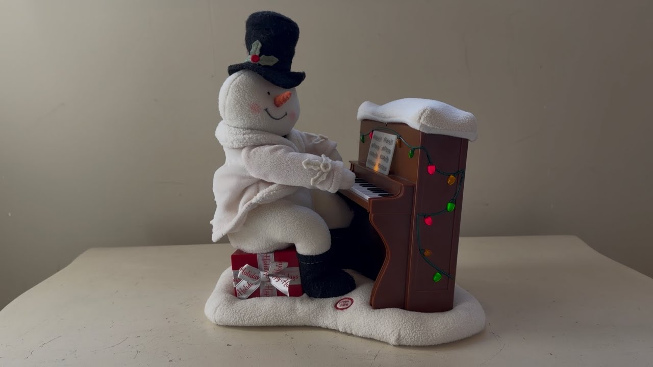 Hallmark Christmas Animated 2005 Singing Dancing Piano Playing Snowman #2