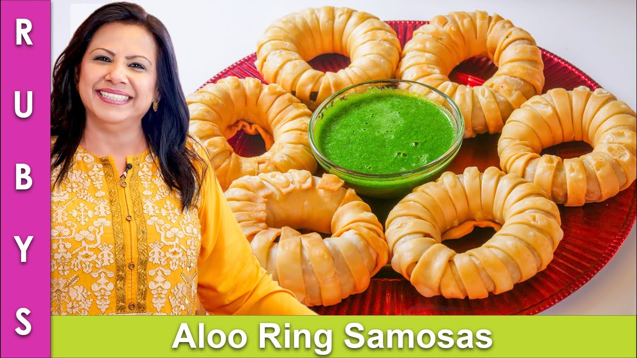 Aloo Samosa Rings Rishtha Jab Ley Kar Aye to Aap ye Banaye Recipe in Urdu Hindi - RKK