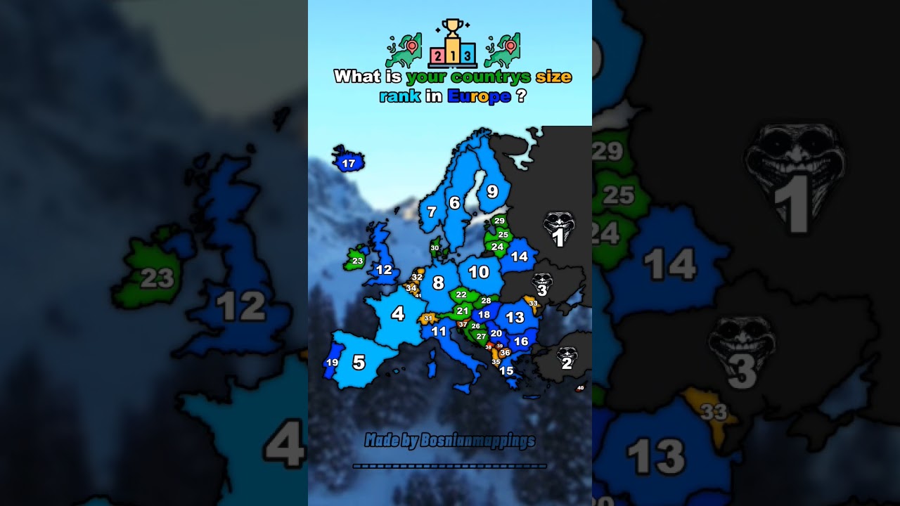 what is your country's size rank in Europe?