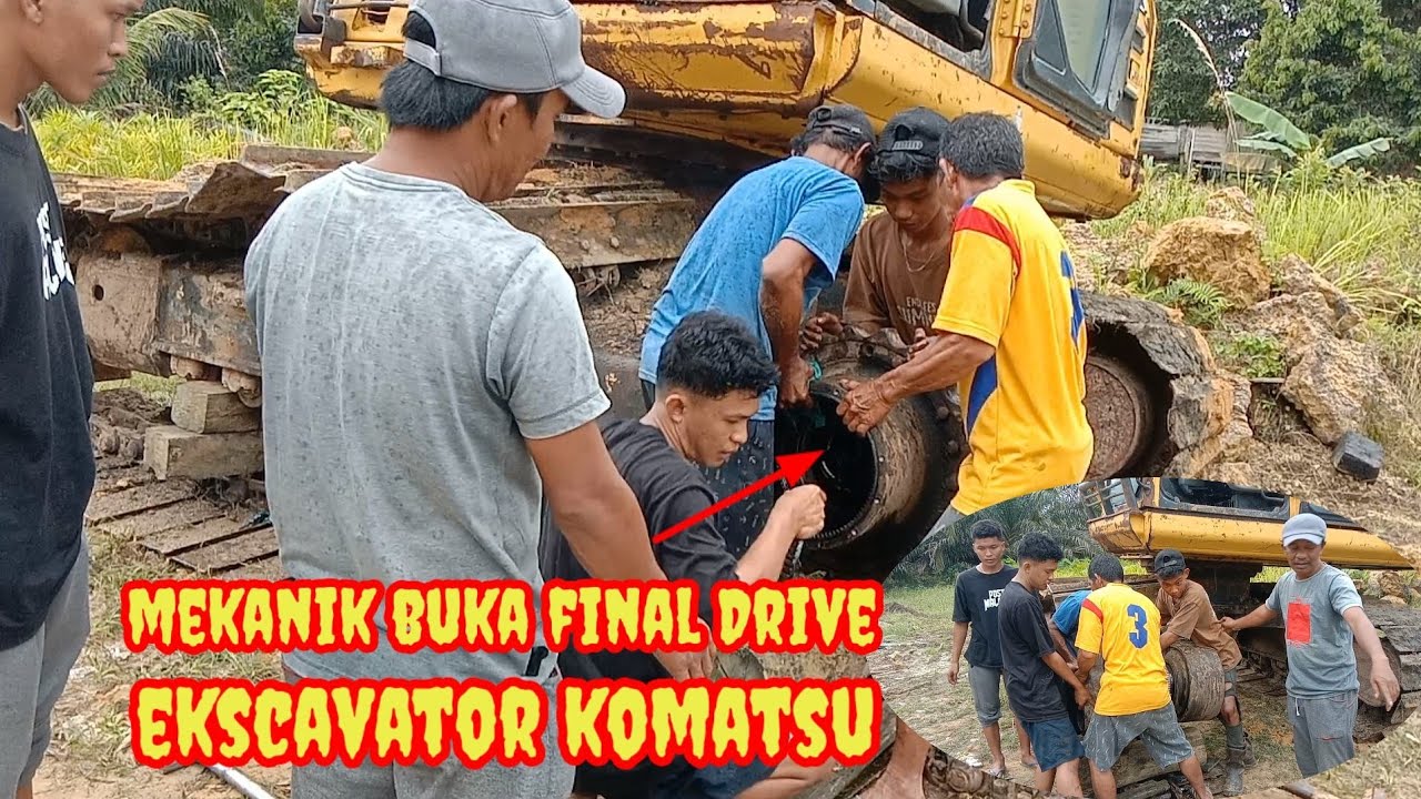 ganti final Drive excavator Komatsu pc200