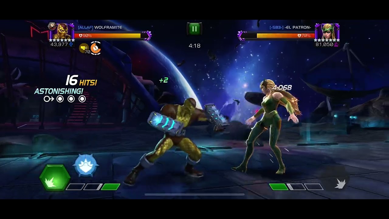 MCoC shocker vs enchantress on node 14 (ebb flow knock down, heavy hitter)