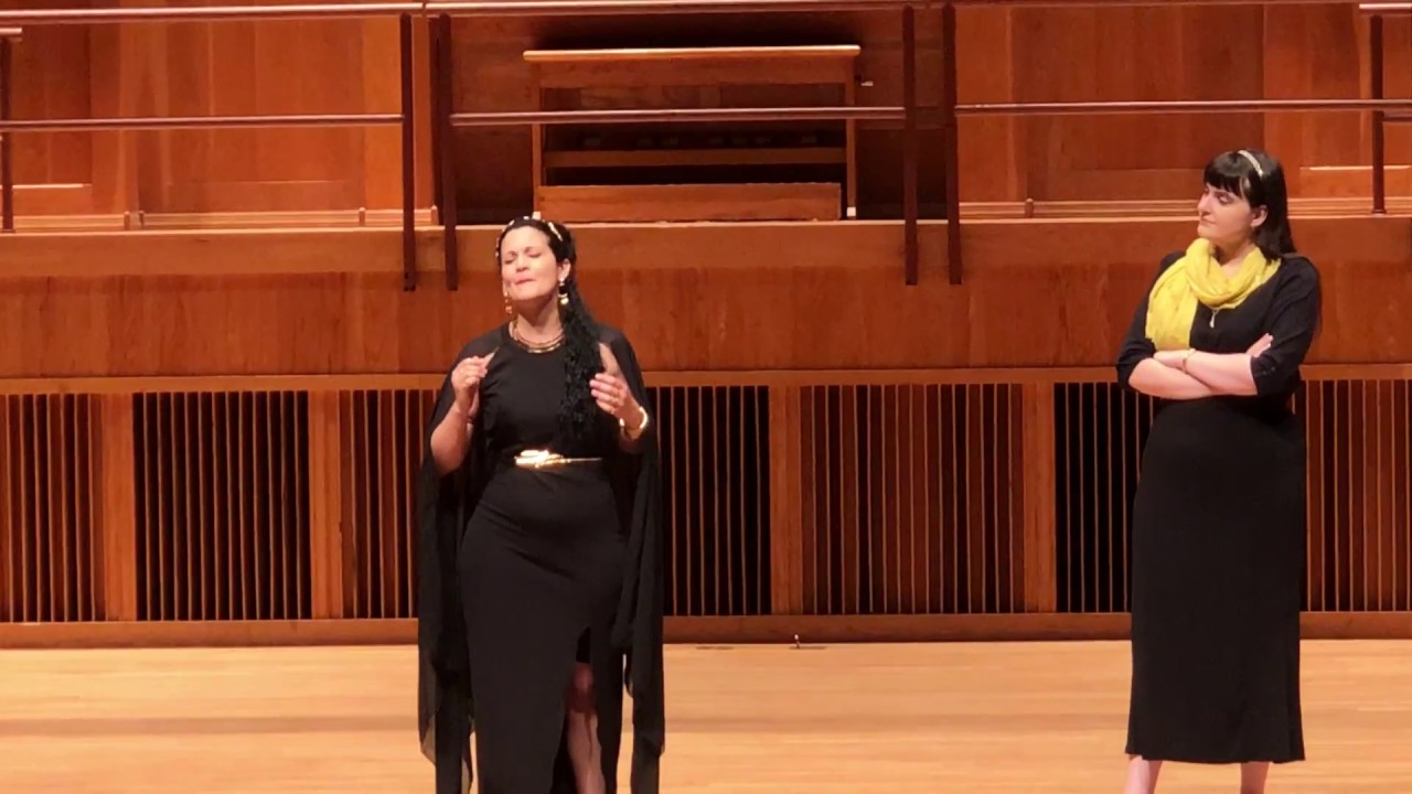 Monteverdi's Poppea (II, 12-13). Coelho (Poppea), Ropac (Arnalta), Malaszczyk (Amore)