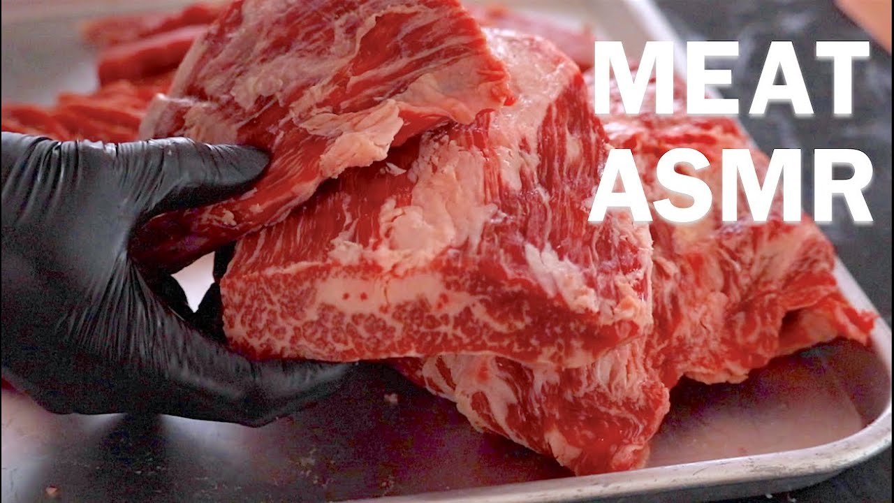 【肉磨きASMR】黒毛和牛カルビ（外バラ）を切る Wagyu Cutting Short Plate