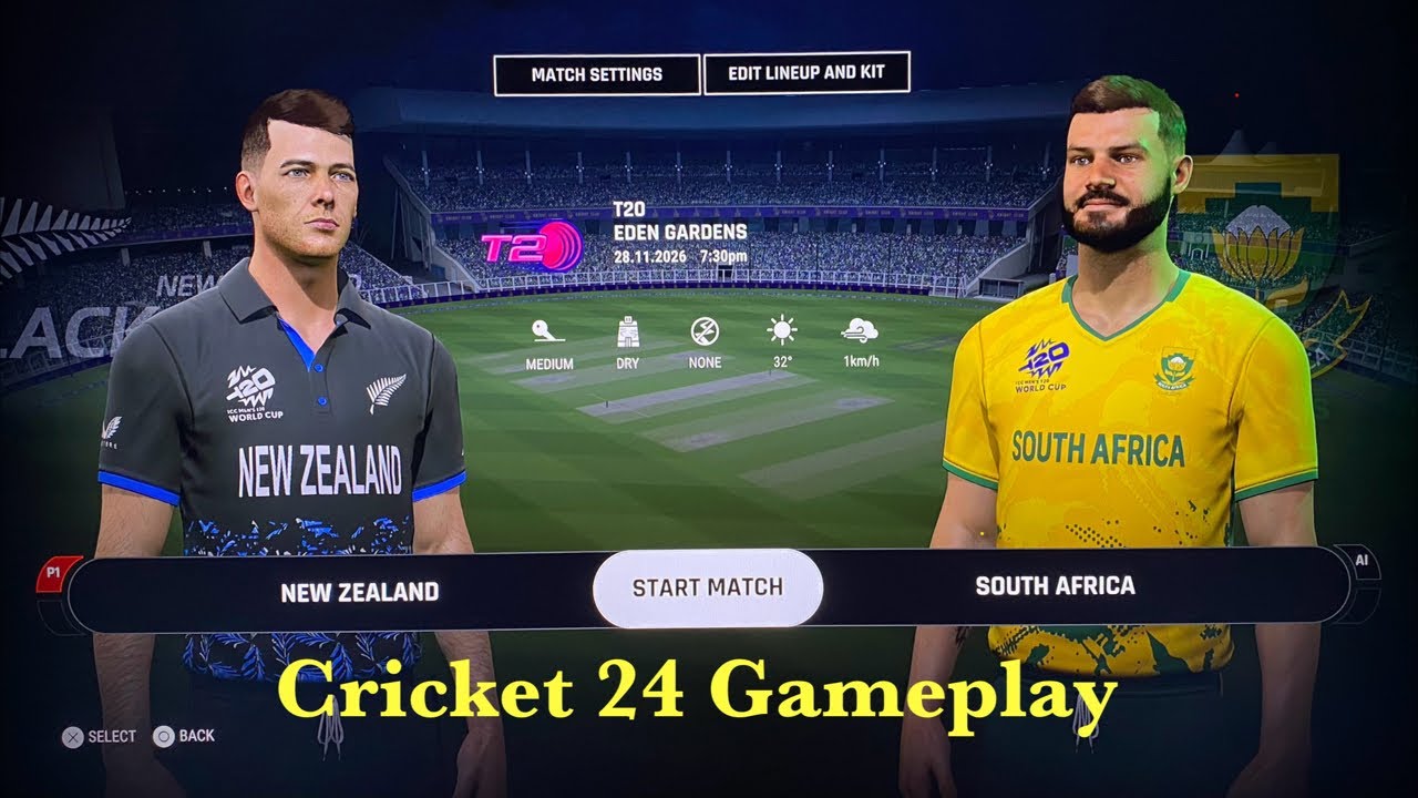 🔴 SA vs NZ LIVE | T20 World Cup Simulation | Cricket 24 Gameplay | Hindi Commentary