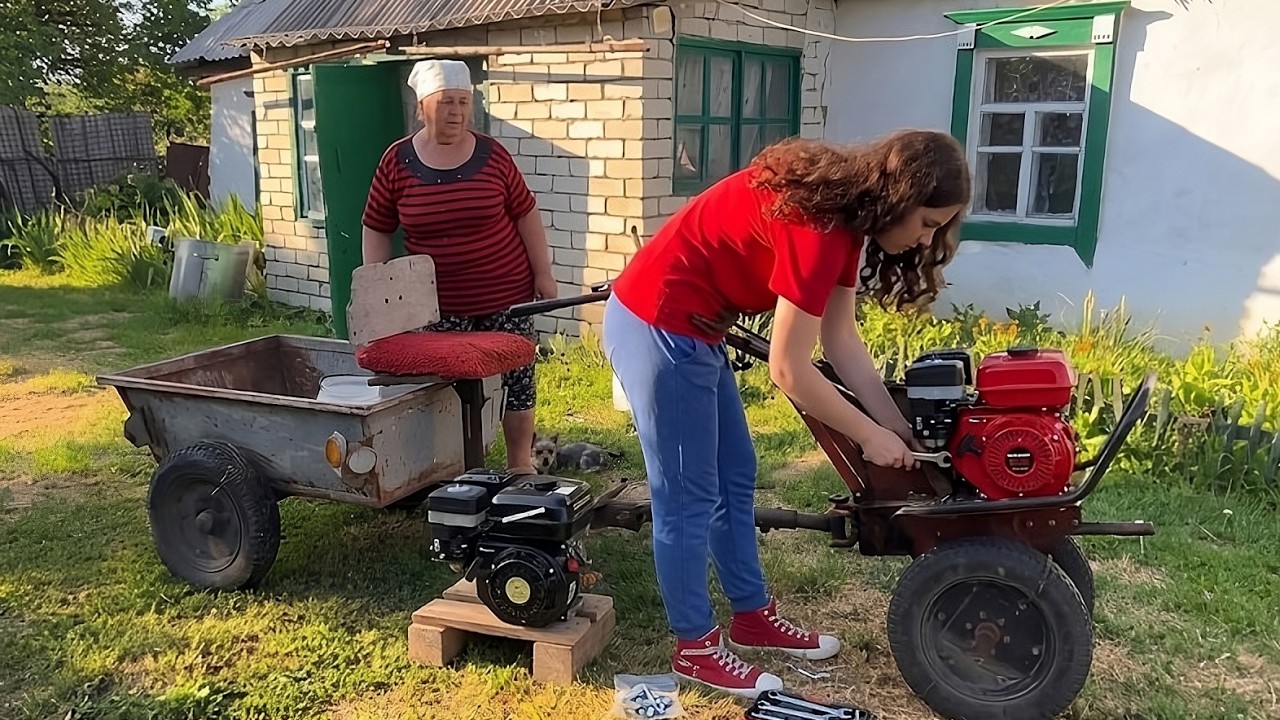Village Life 🌿 New Engine for Our Small Tractor 🚜🔧, Elderflower Kvass & Grandma&rsquo;s Kitchen 🍲