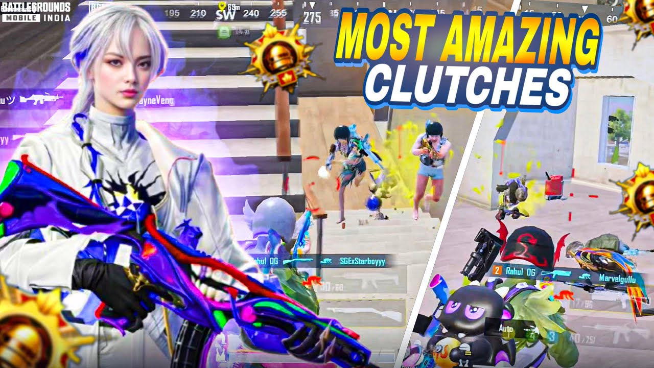 Rahul OG Most Amazing Clutches | 1v4 Fastest Clutches in BGMI / Pubg Mobile 