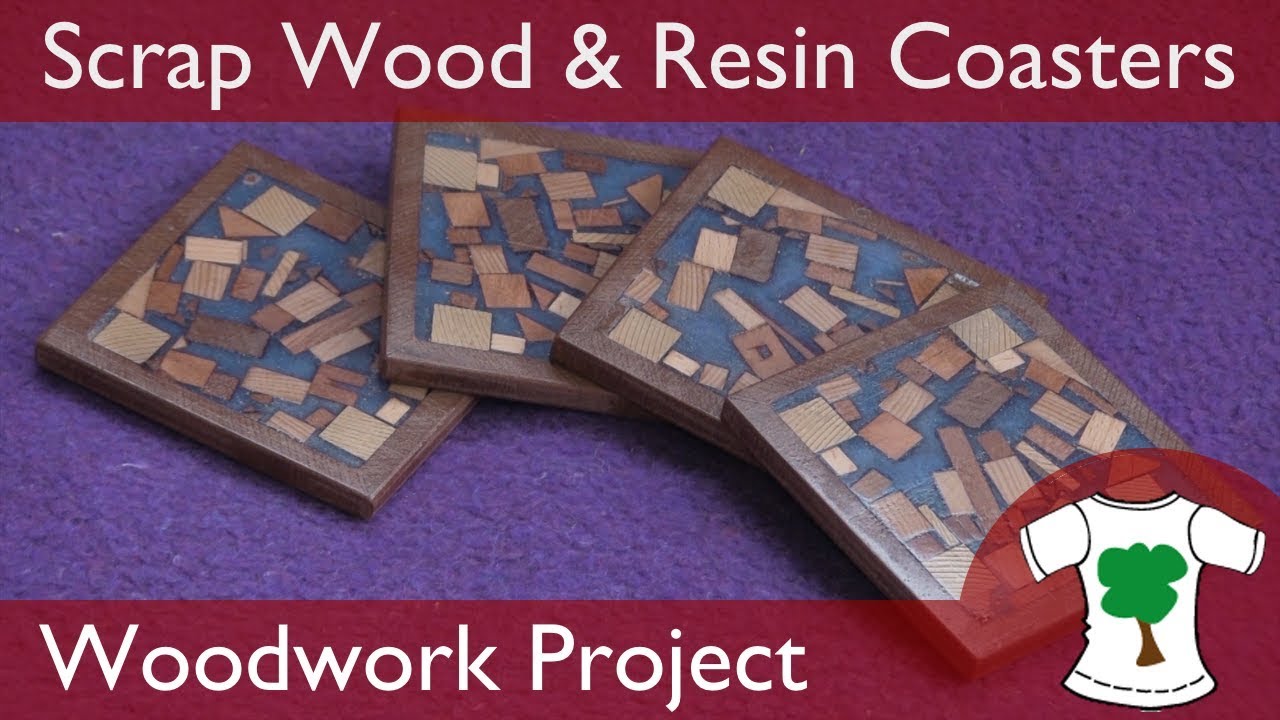 Woodwork Project: Coasters from Scrap Wood and Resin