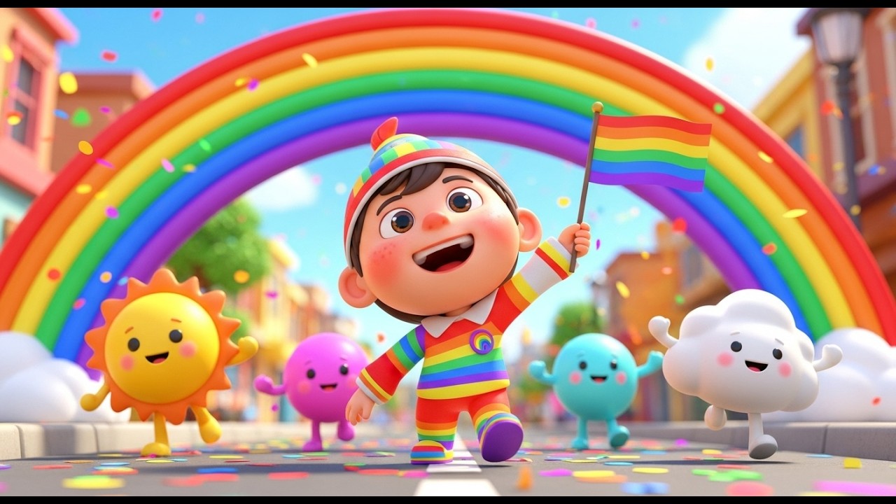 Colours of the Rainbow Parade | Fun Colour & Learning Song for Kids, Nursery Rhymes & Toddler Songs