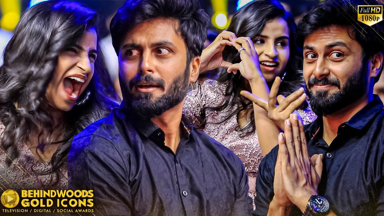 Ashwin & Sivaangi’s💓Candid & Super Cute Captures Off Stage!🥰Behindwoods Gold Icons Memories.
