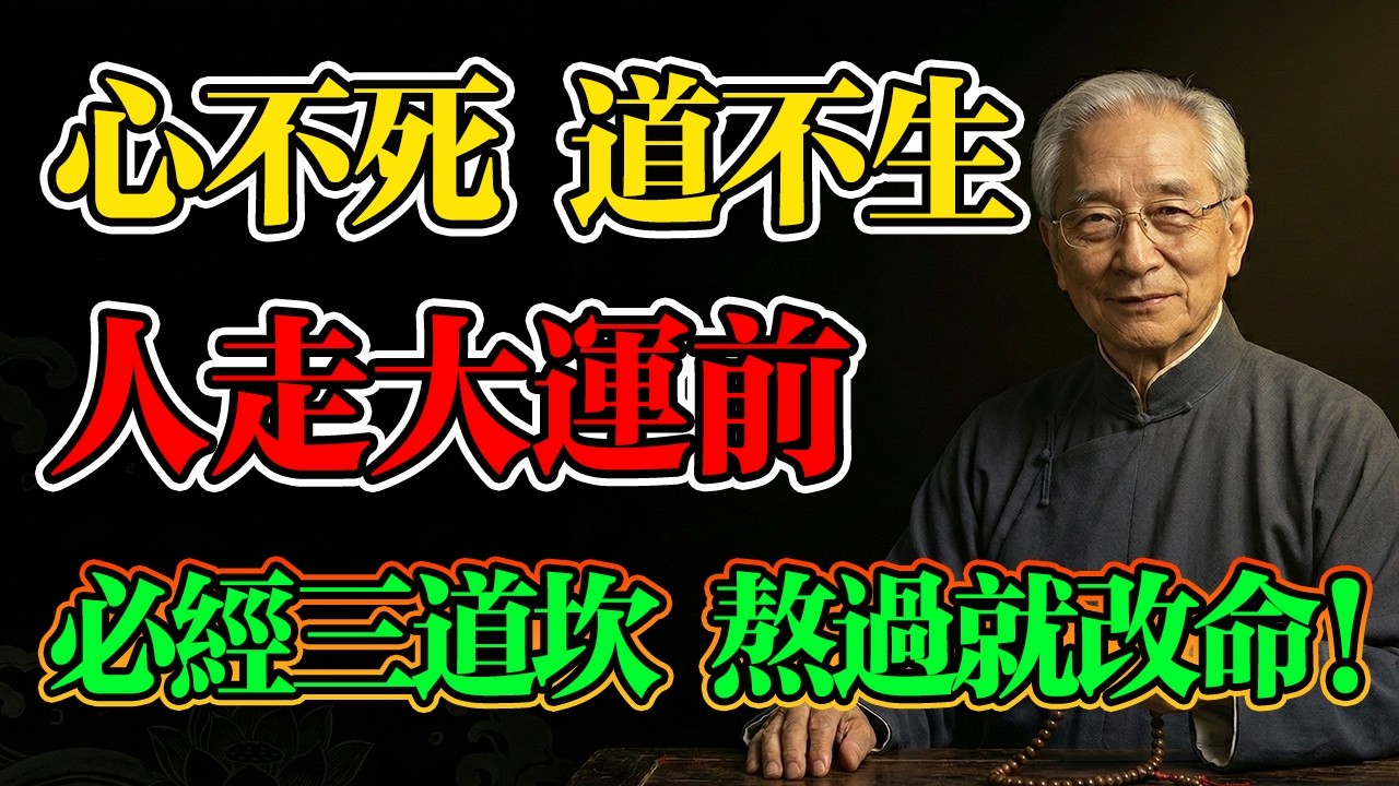南懷瑾：人走大運前，必闖三關！關關難過關關過，心不死則道不生，熬過就改命！#南懷瑾 #佛學智慧 #因果輪回 #易經命理 #改命 #國學經典 #佛學 #佛法 #智慧 #人生感悟 #福報