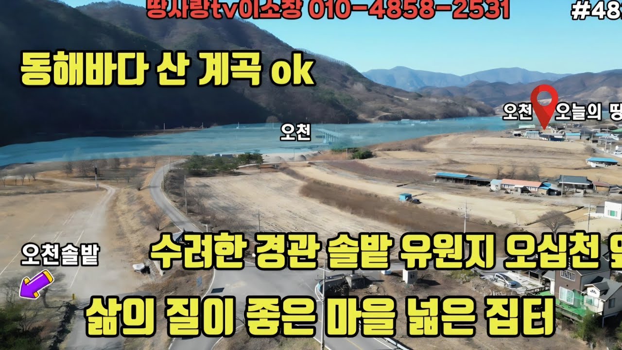 (482)영덕 오천솔밭유원지 앞 살기 좋은 마을 내 나대지 집터