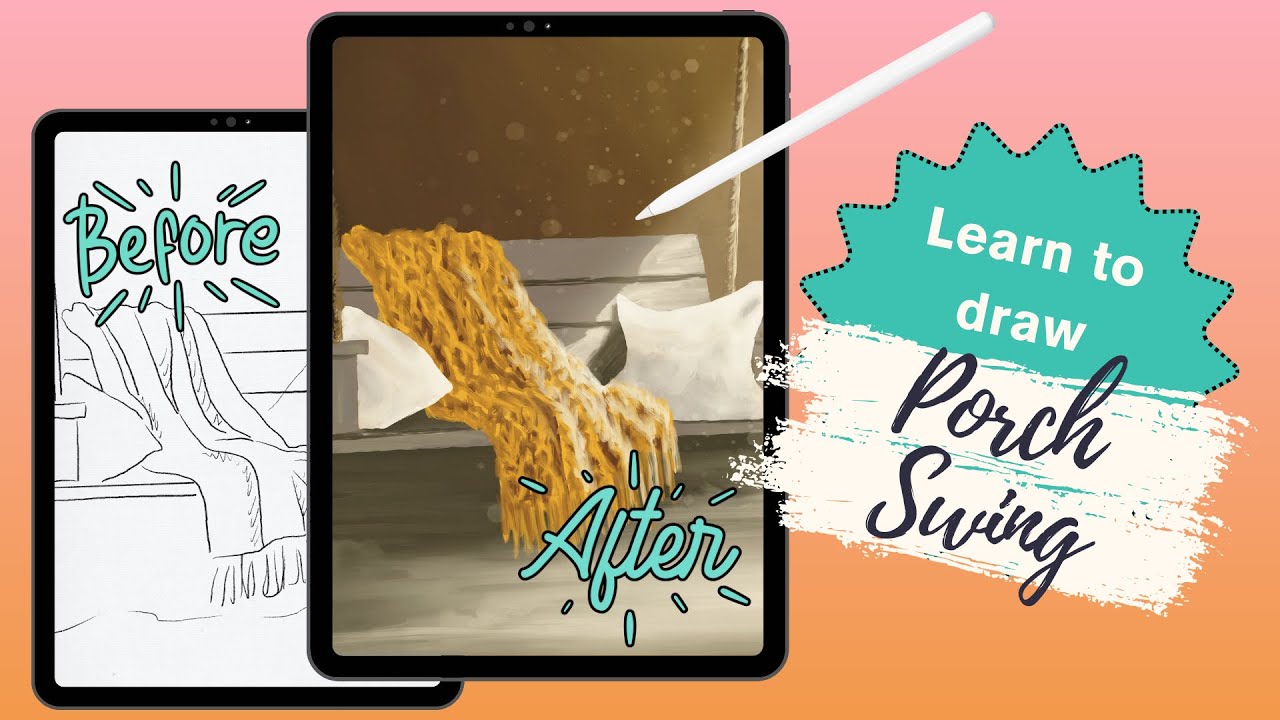 Procreate Tutorial for Beginners: Porch Swing Sketch