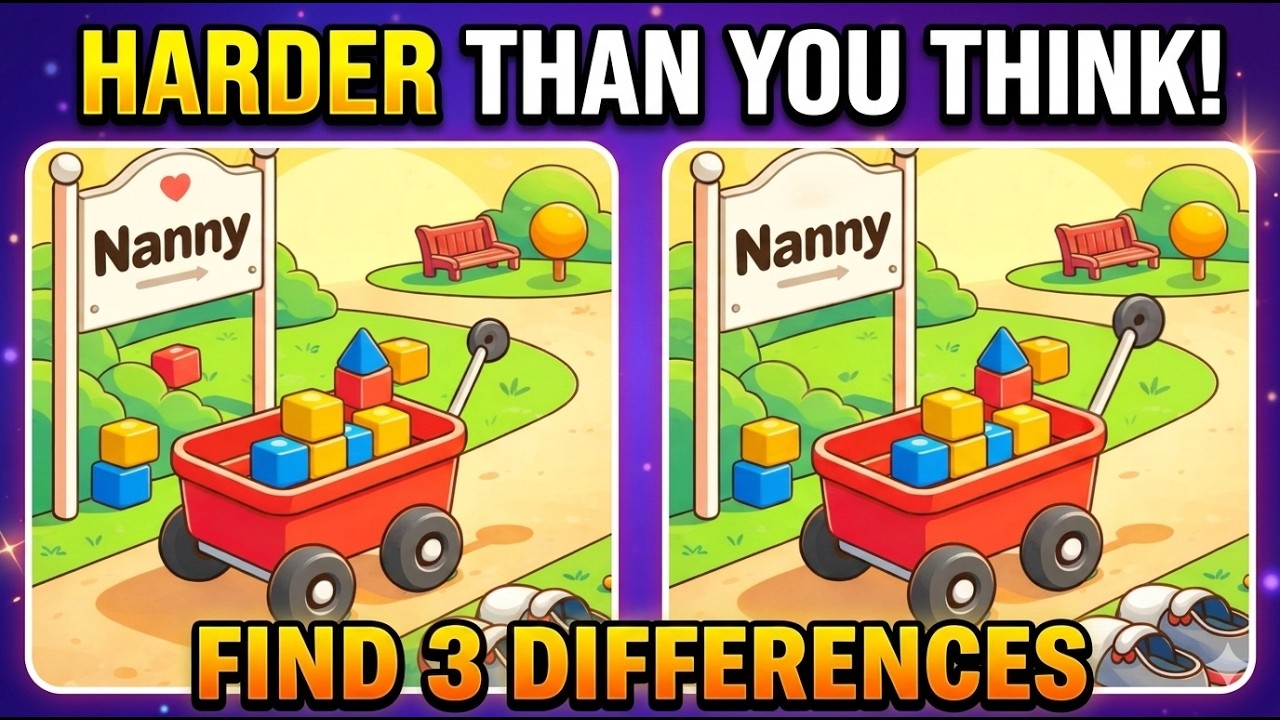 Spot & Find 3 Differences – 5 Tricky Levels That Get Harder! Puzzle with Fahad 