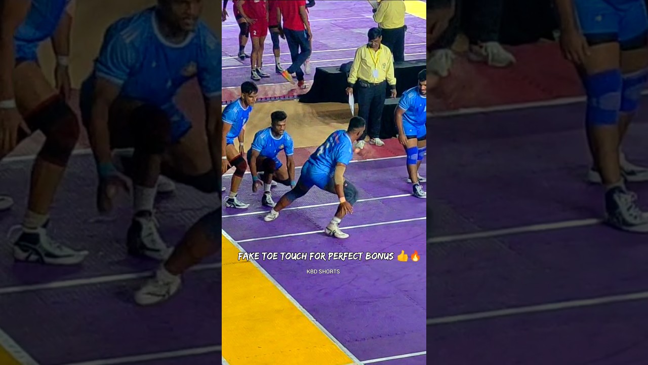 FAKE TOE TOUCH FOR PERFECT BONUS 👍🔥#shorts #kabaddi #kabbadi #kabadi