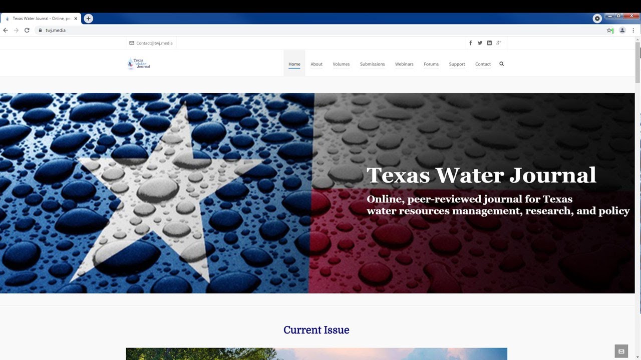 Texas Water Journal Website by Rudolph Rosen - TWJ.Media