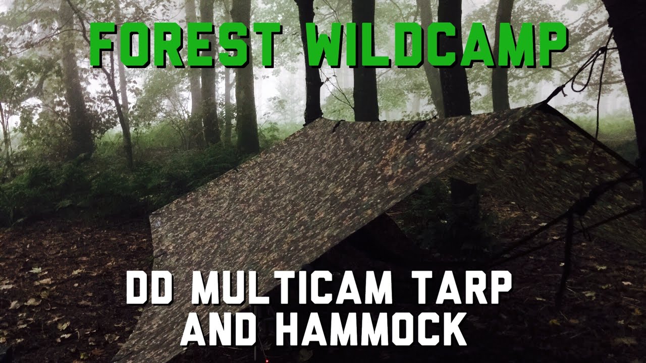 Forest Wildcamp - DD Multicam Tarp and Hammock - French Army 24 Hour Ration Pack