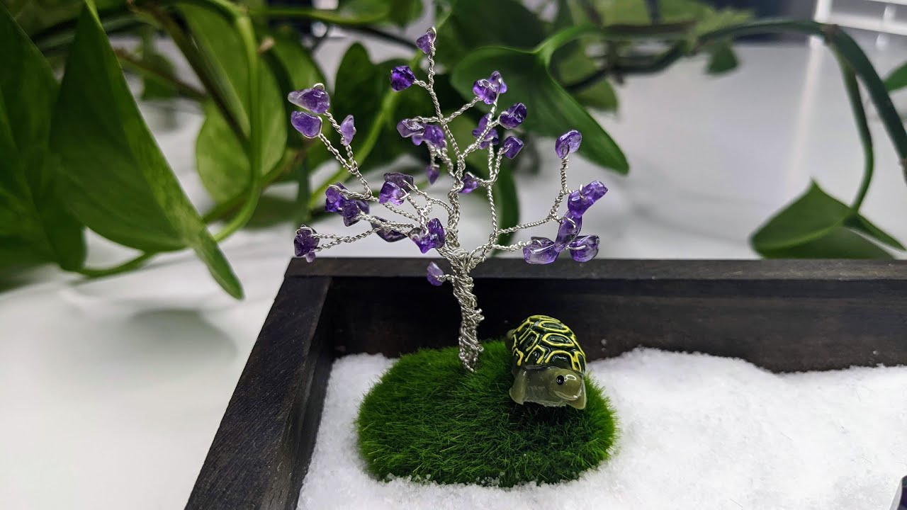 How To Make A Wire Wrapped Gemstone Tree | Zen Garden Tree Figurine DIY
