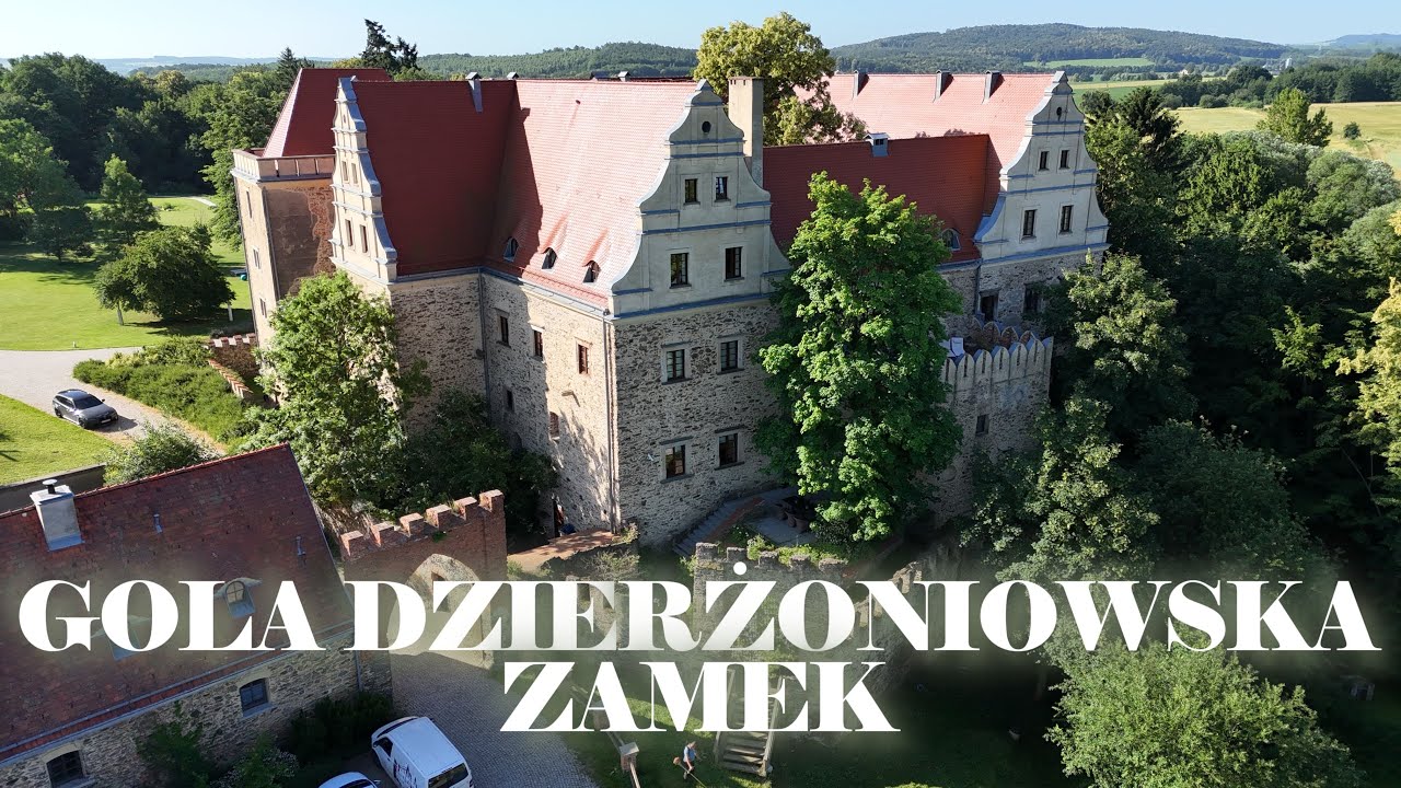 GOLA DZIERŻONIOWSKA - ZAMEK (woj. dolnośląskie, gm. Niemcza) okiem  drona 4K