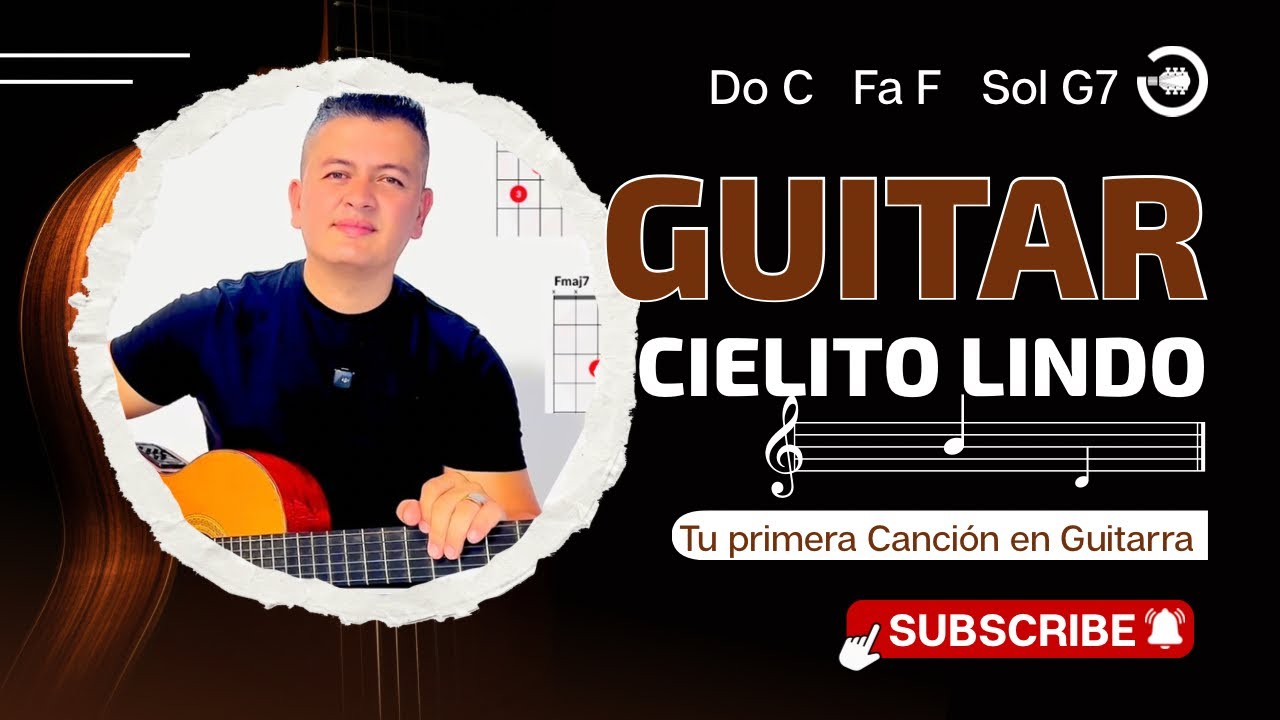 Tu primera CANCIÓN en GUITARRA Facil 🎸 | Cielito Lindo en DO Mayor | Clase 5 para Principiantes