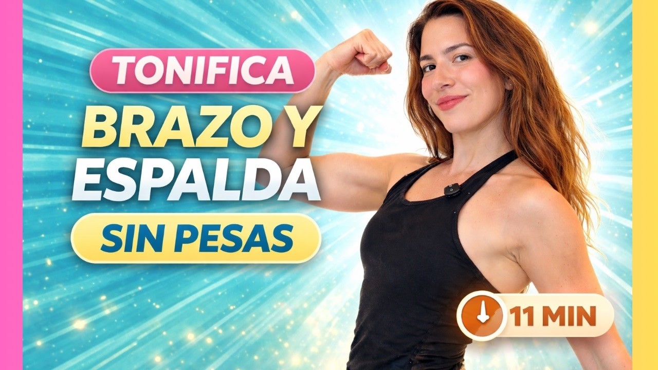 Brazos y espalda en casa | Rutina guiada de 11 minutos