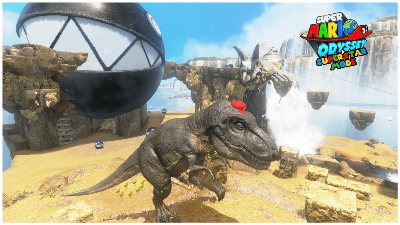 Super Mario Odyssey: Superstar Mode - Cascade Kingdom - All Moons & Purple Coins Guide DAMAGELESS*