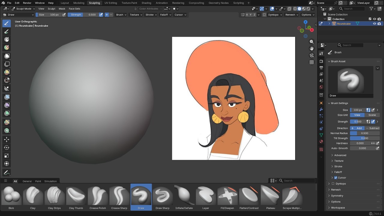Sculpting this GYALL in Blender