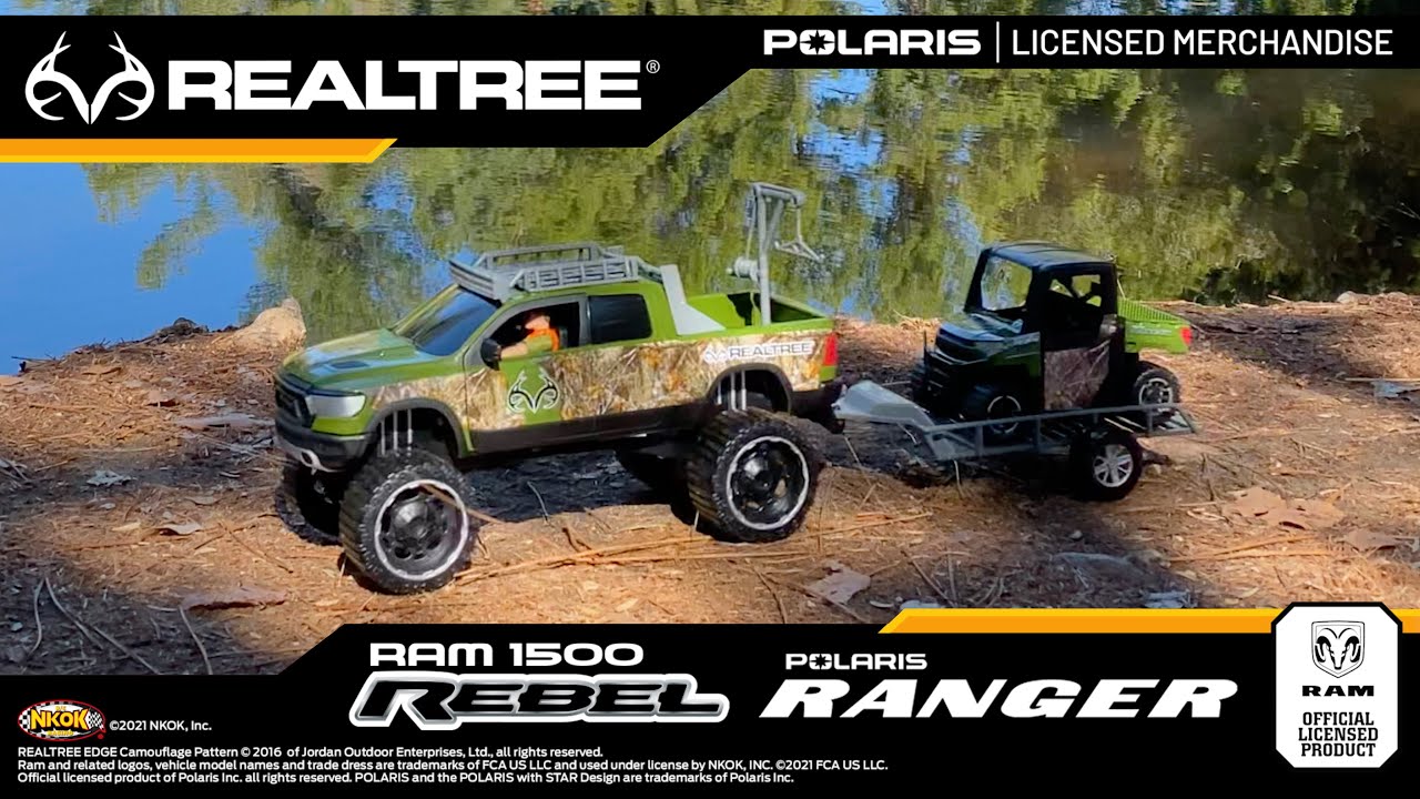 Realtree 9 piece Playset w/ Ram 1500 Rebel and Polaris Ranger