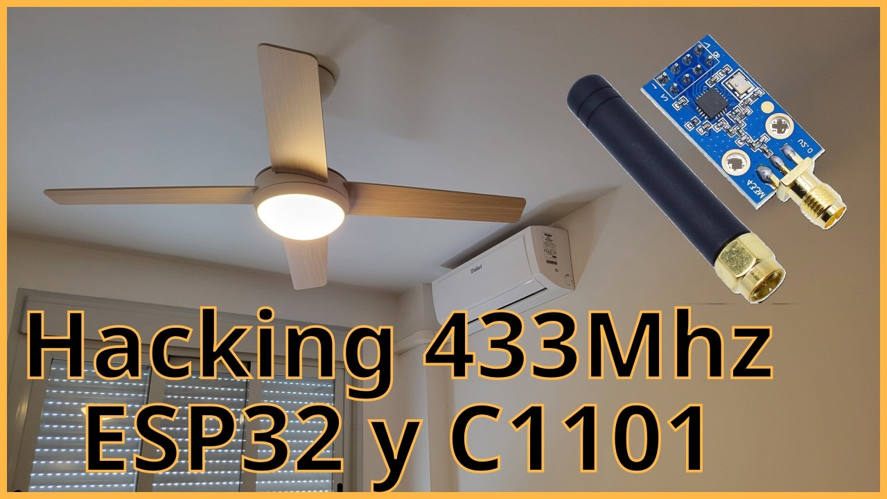🦹Ingeniería Inversa 🦹 a Ventilador de techo con ESP32 + CC1101, Usando SDR!