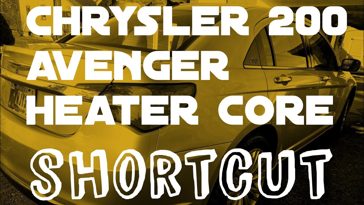 Shortcut for heater core on Chrysler 200 and avenger!