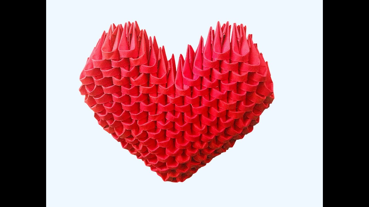 3D Origami Heart Tutorial