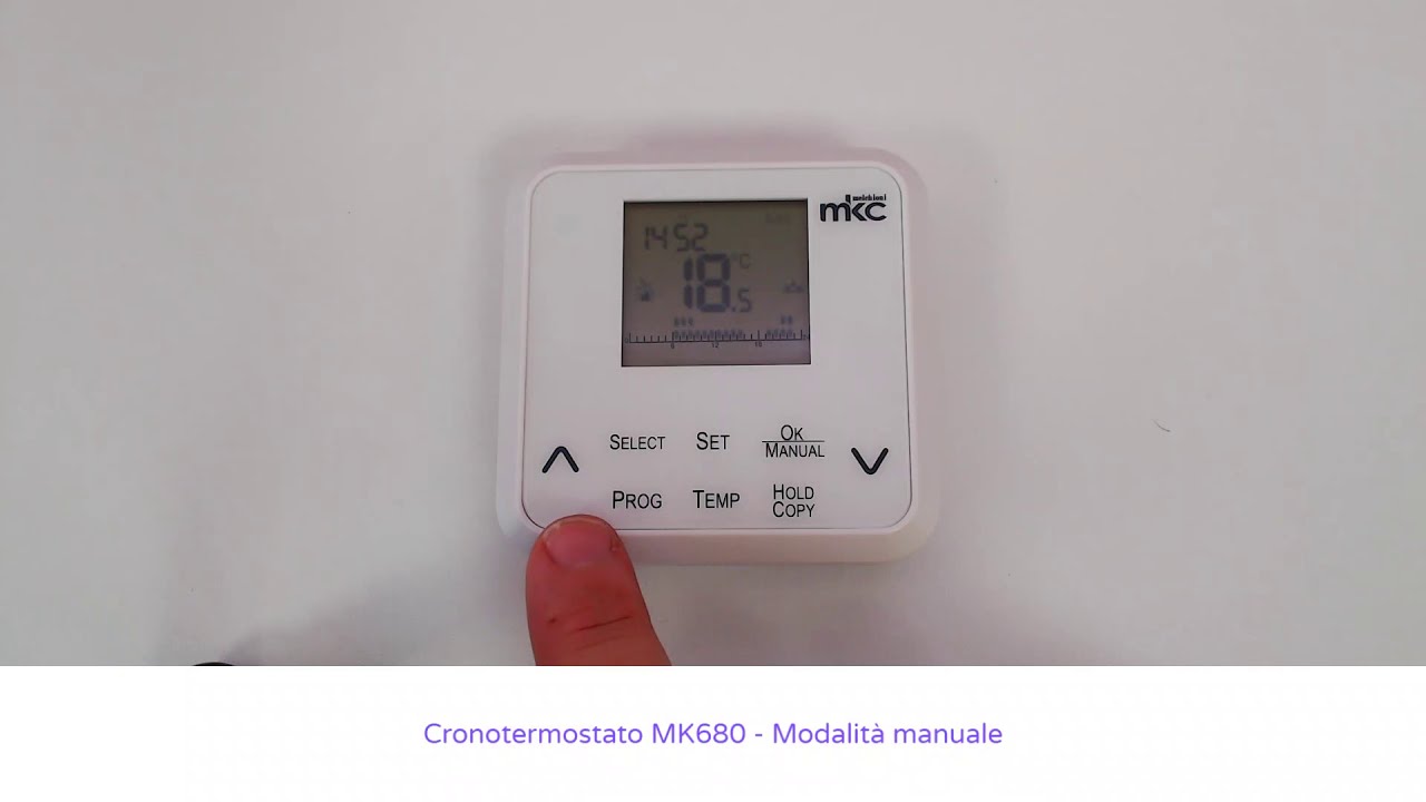 MK680 cronotermostato, modalità manuale.