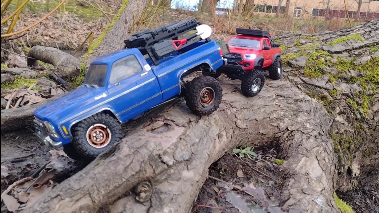 FMS FCX24M TOYOTA TACOMA & TRX4M CHEVY K10 МАСШТАБНАЯ МОДЕЛЬ/ПРИКЛЮЧЕНИЯ НА БЕЗДОРОЖЬЕ #fms #fcx2...