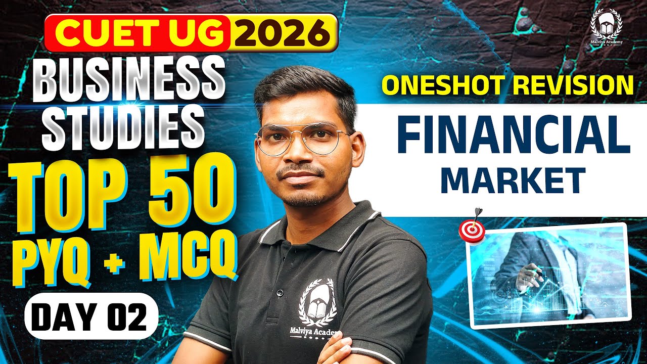 CUET 2026 Business Studies | Financial Markets Top 50 PYQ+MCQ | Umeed Phase-2