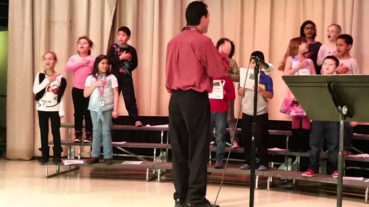 National anthem by sebastian's class