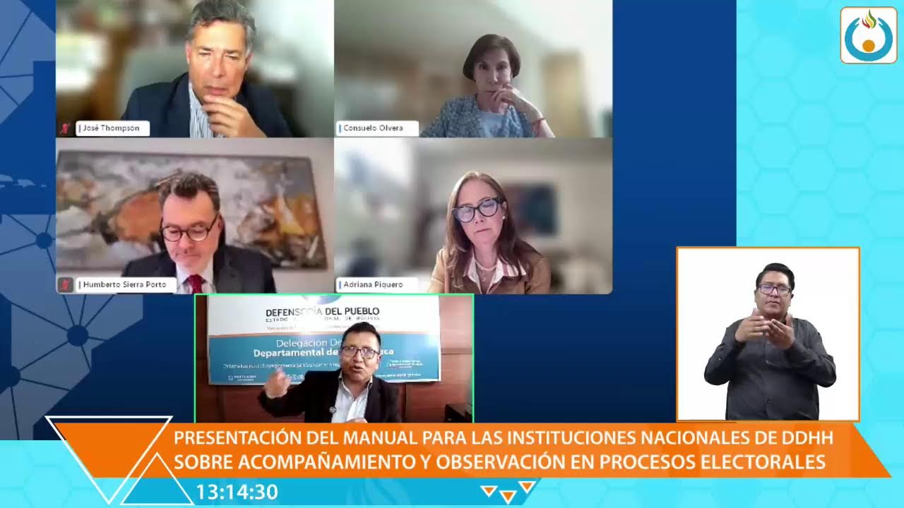 PRESENTACIÓN DEL MANUAL PARA LAS INSTITUCIONES NACIONALES DE DDHH  EN PROCESOS ELECTORALES