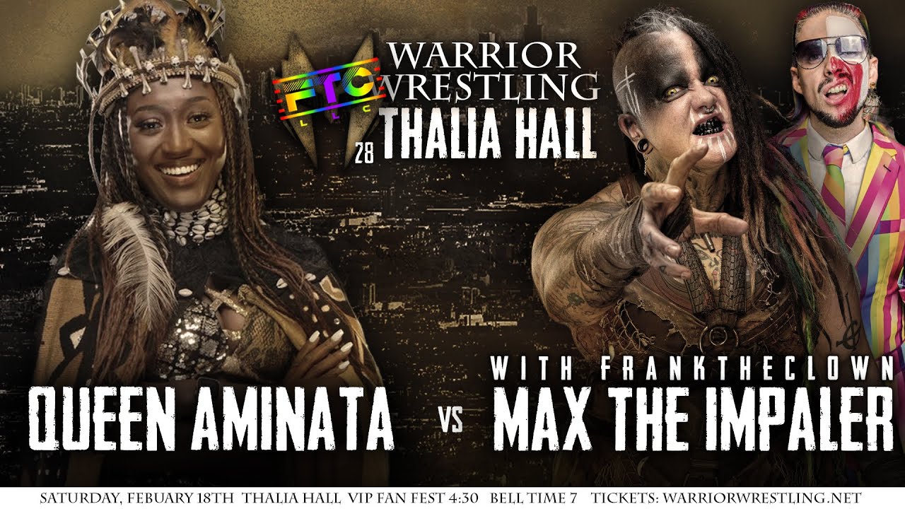 Queen Aminata vs Max The Impaler -  Warrior Wrestling 28