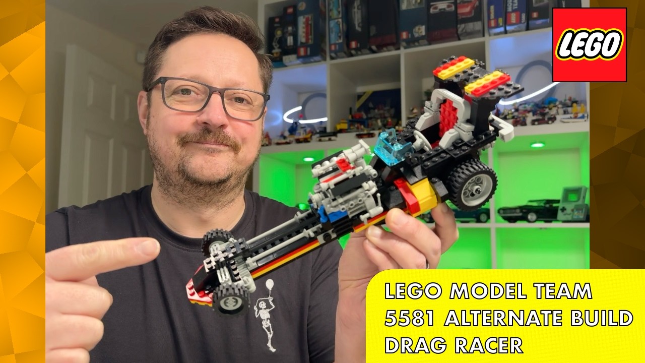 Vintage Lego Model Team Set 5581 Alternate Build, Drag Racer Speed Build