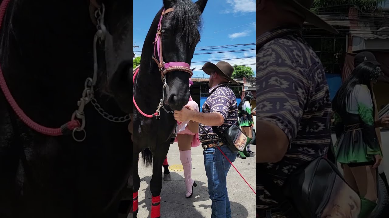 Yahaira montando a caballo #wachandotv #Cachiporristas #Bastoneras #baile #viral #ElSalvador
