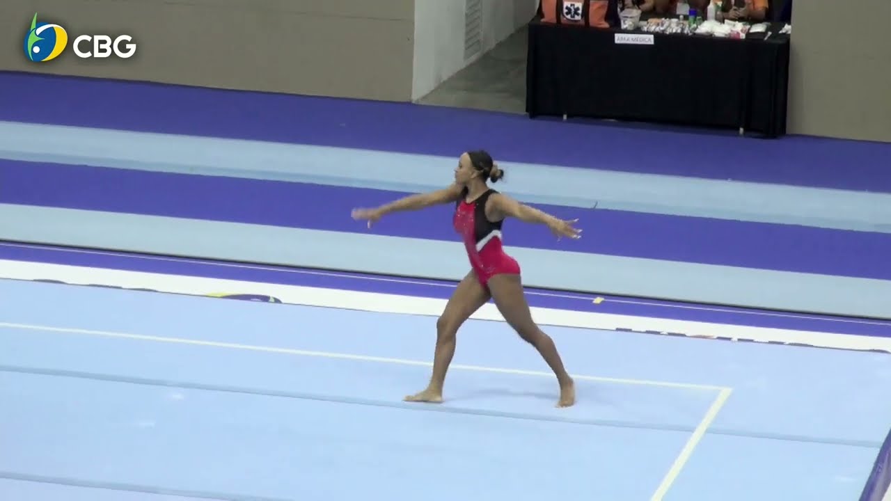 BRASILEIRO DE GINÁSTICA ARTÍSTICA 2022 - Rebeca Andrade é prata no solo, ao som de Baile de Favela