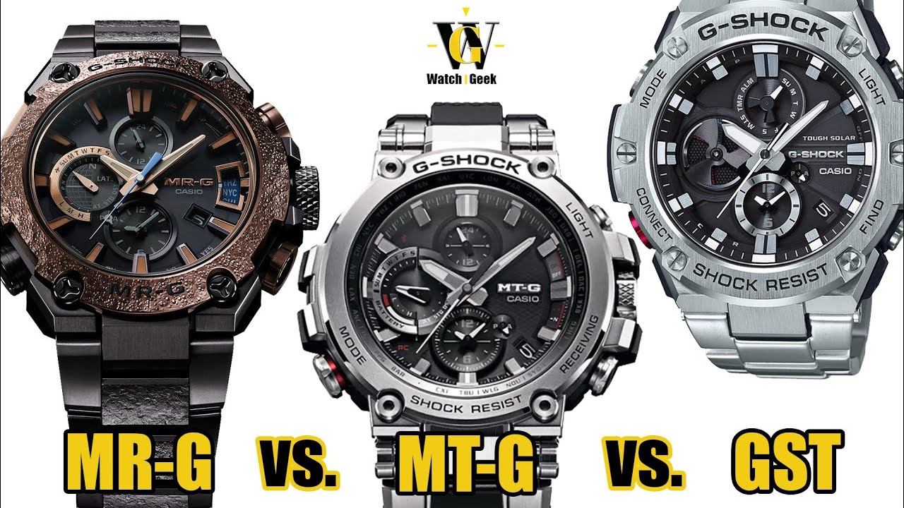 Руководство покупателя — сравнение металлических часов G-Shock — MR-G, MT-G и GST