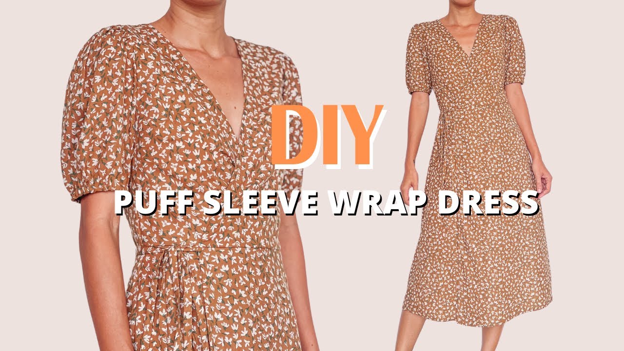 How to make a perfect Puff sleeve wrap dress | Clara dress - My first sewing pattern