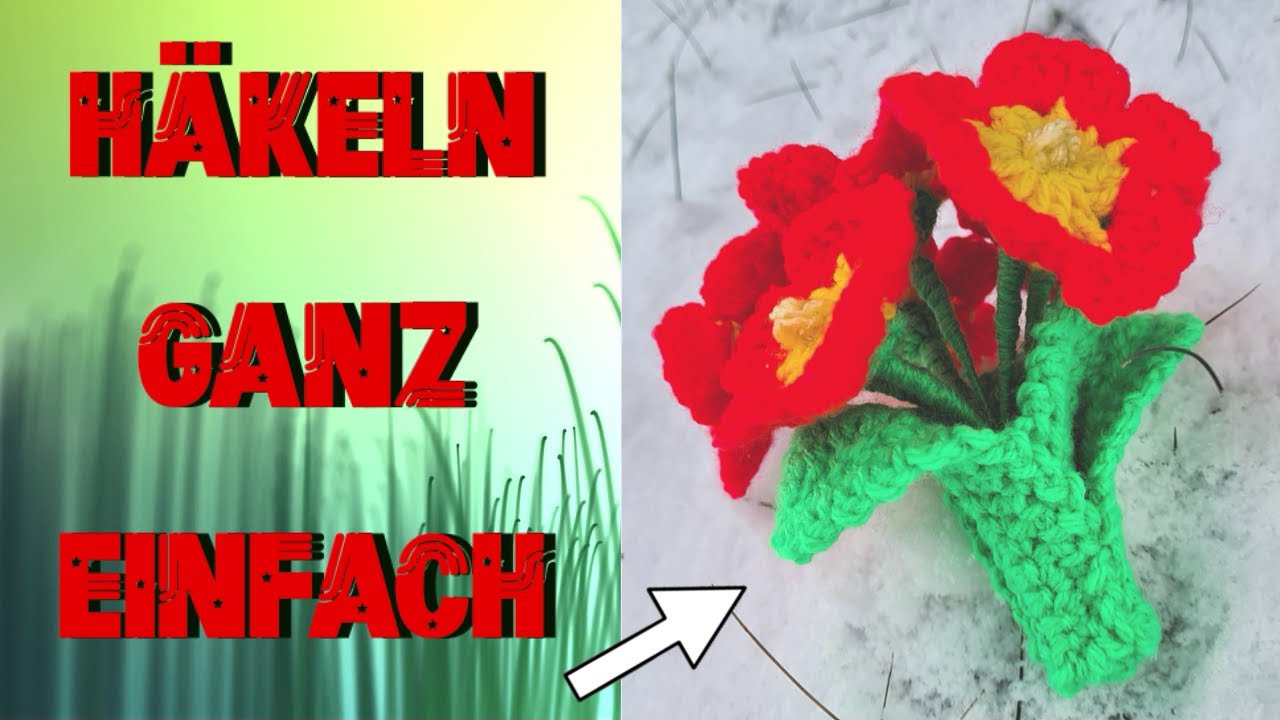 DIESE HÄKEL BLUME ist für ANFÄNGER 🌸🌸🌸... Ein PRIMEL bringt den Frühling ins Haus 🌞🪄...Sicher 😊🧶🪄