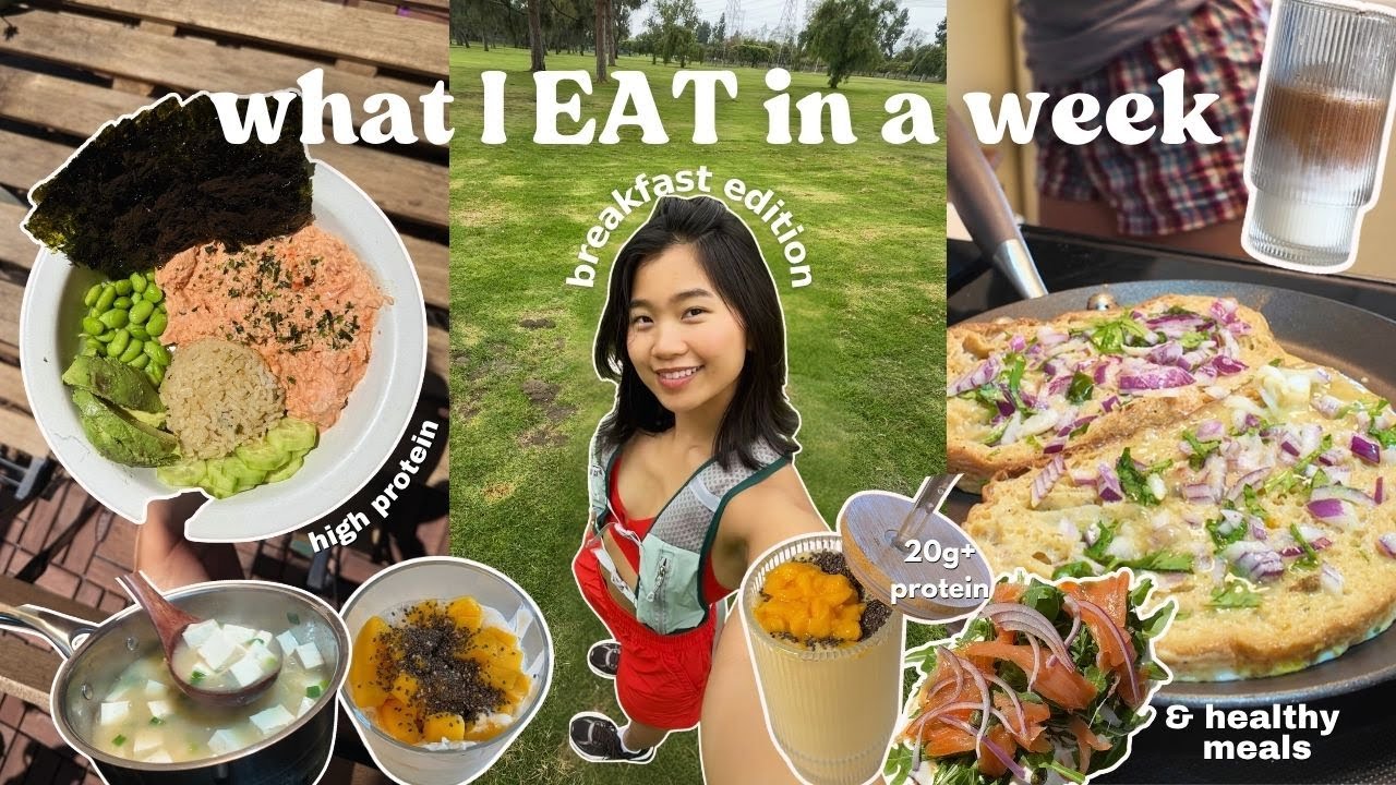 What I Eat in a Week 🥑 healthy HIGH PROTEIN breakfast ideas to keep eating healthy fun!