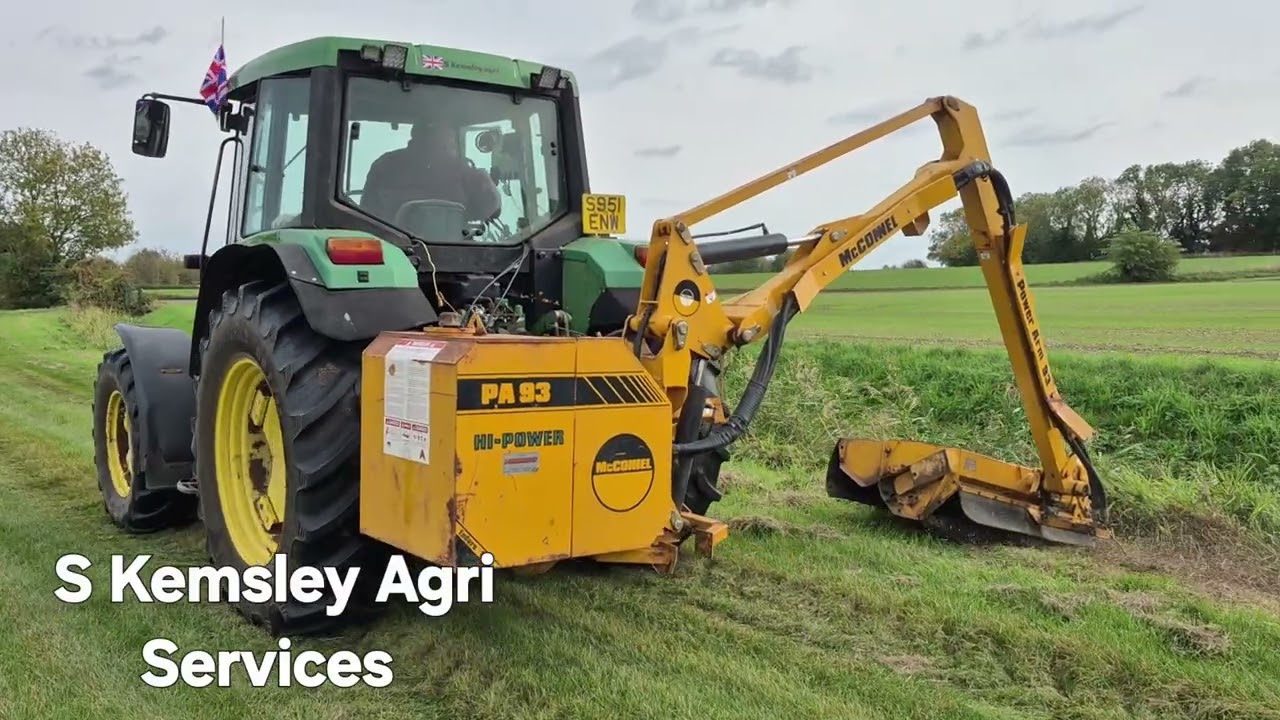 John deere 6110 with mcconnell pa93 hedge cutter 