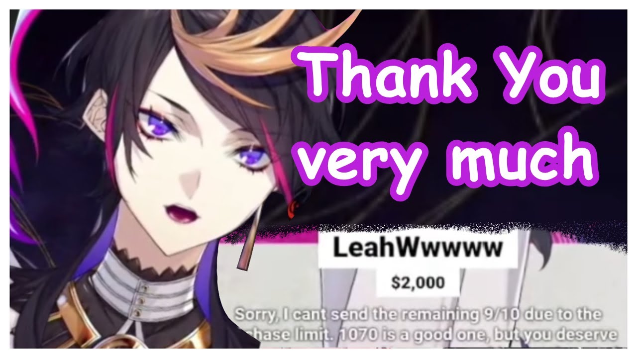 Shu's Cute Reaction to a BEEGGGG Donation [Shu Yamino/Nijisanji EN]