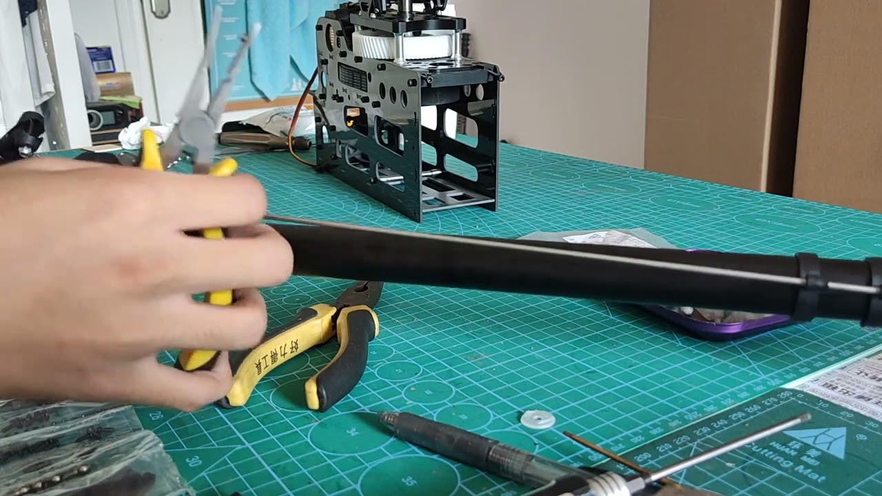 Roban Model 800 size Airwolf - full assembly - 4/13 Tail boom assembly part 2