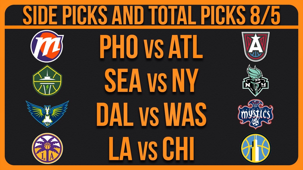 WNBA Picks Today Wednesday 8/5/26 | FREE WNBA Best Bets & Predictions