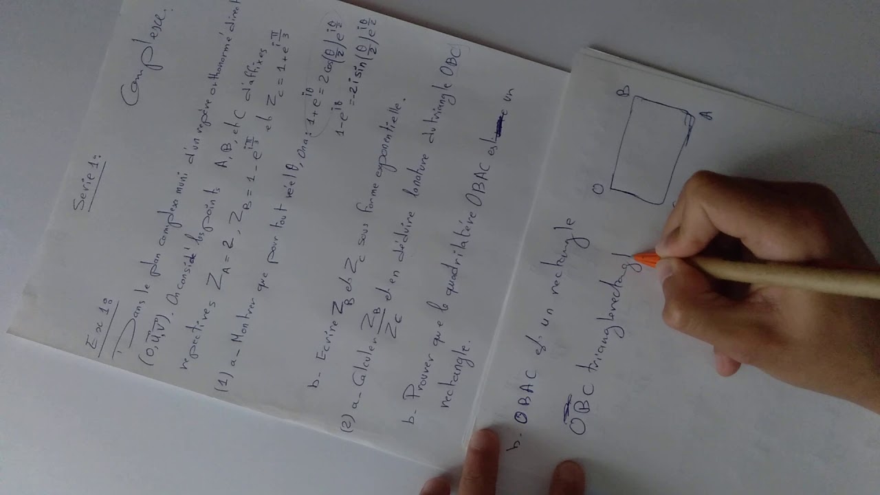 Revision Mathemathique  Bac Science et Bac technique 2020 . Serie 1- Complexe : Ex 1 -Partie 2